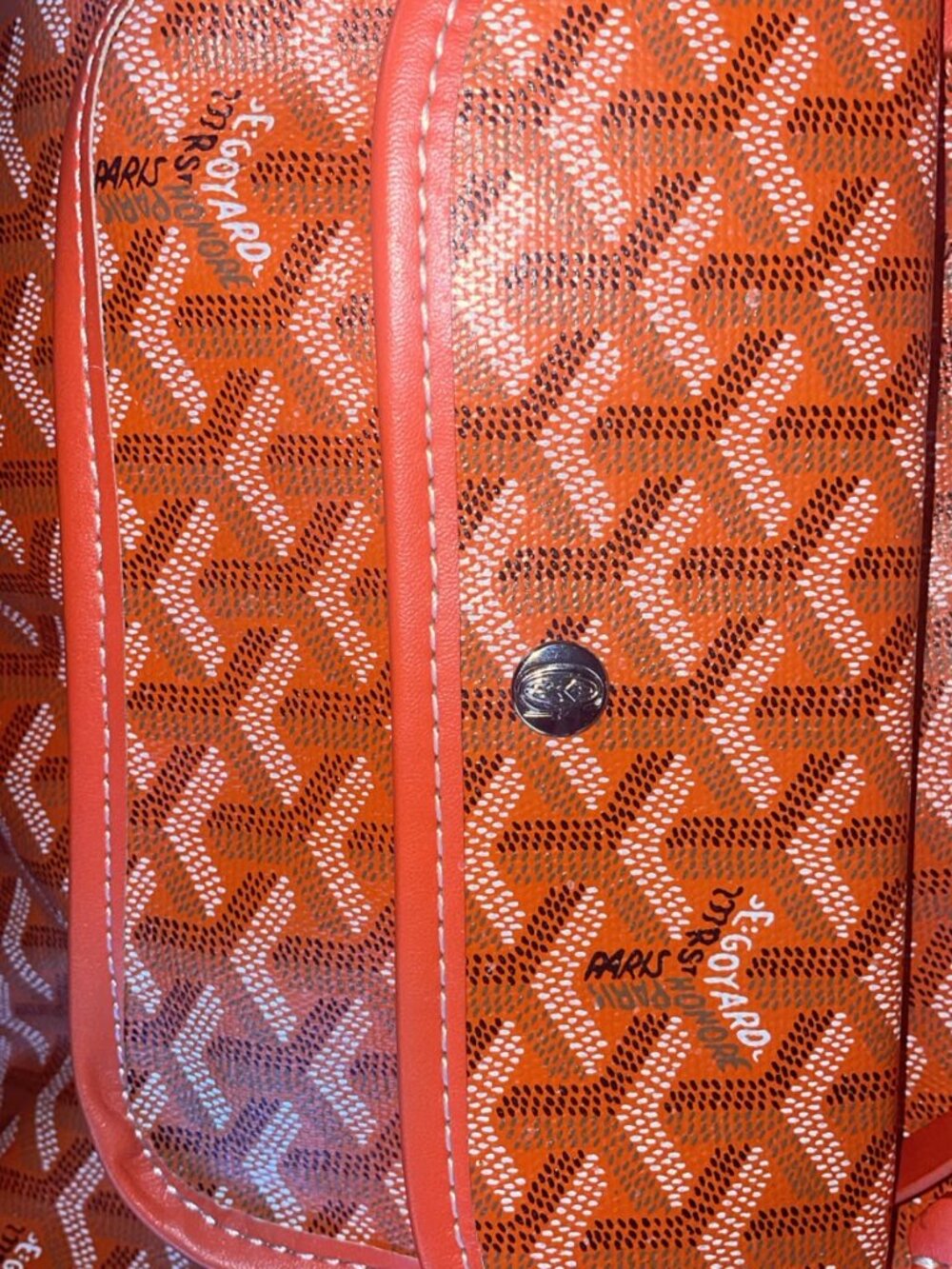 Goyard Goyardine Saint Louis Orange Tote Like New - Picture 6 of 6